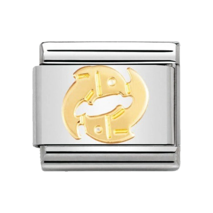 Nomination Classic Pisces Charm - Gold - 030104/12
