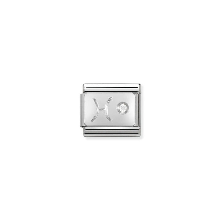 Nomination Silver and Zirconia Pisces Charm - 330302/12