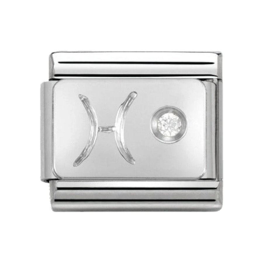 Nomination Silver and Zirconia Pisces Charm - 330302/12