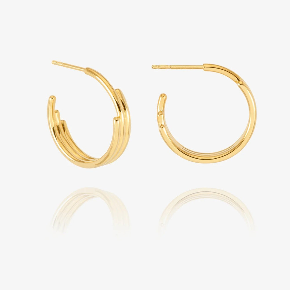 Rachel Jackson Medium Evolve Hoop Earrings Gold PME02GP