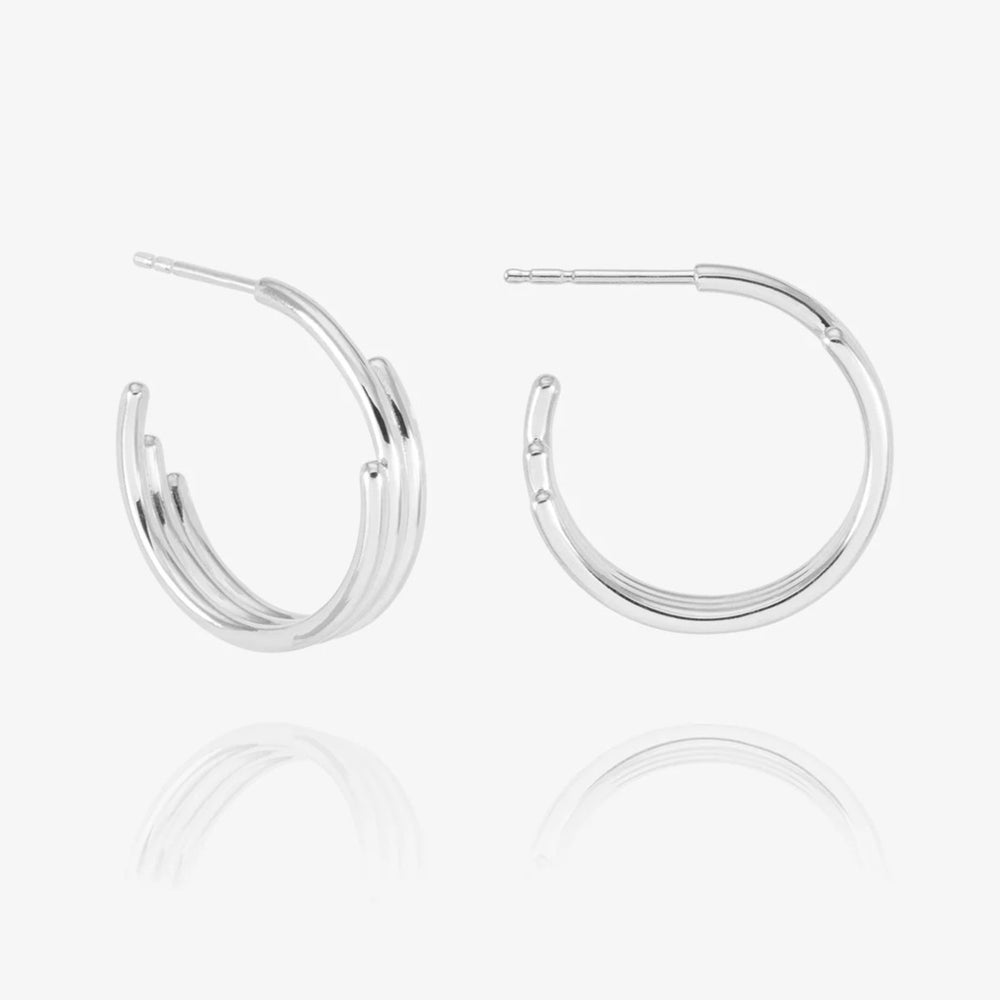 Rachel Jackson Medium Evolve Hoop Earrings Silver PME02S