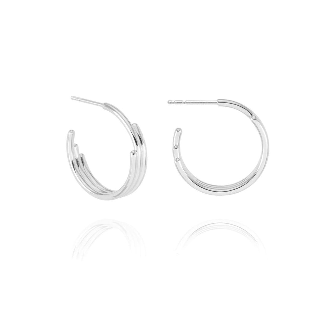 Rachel Jackson Medium Evolve Hoop Earrings Silver PME02S