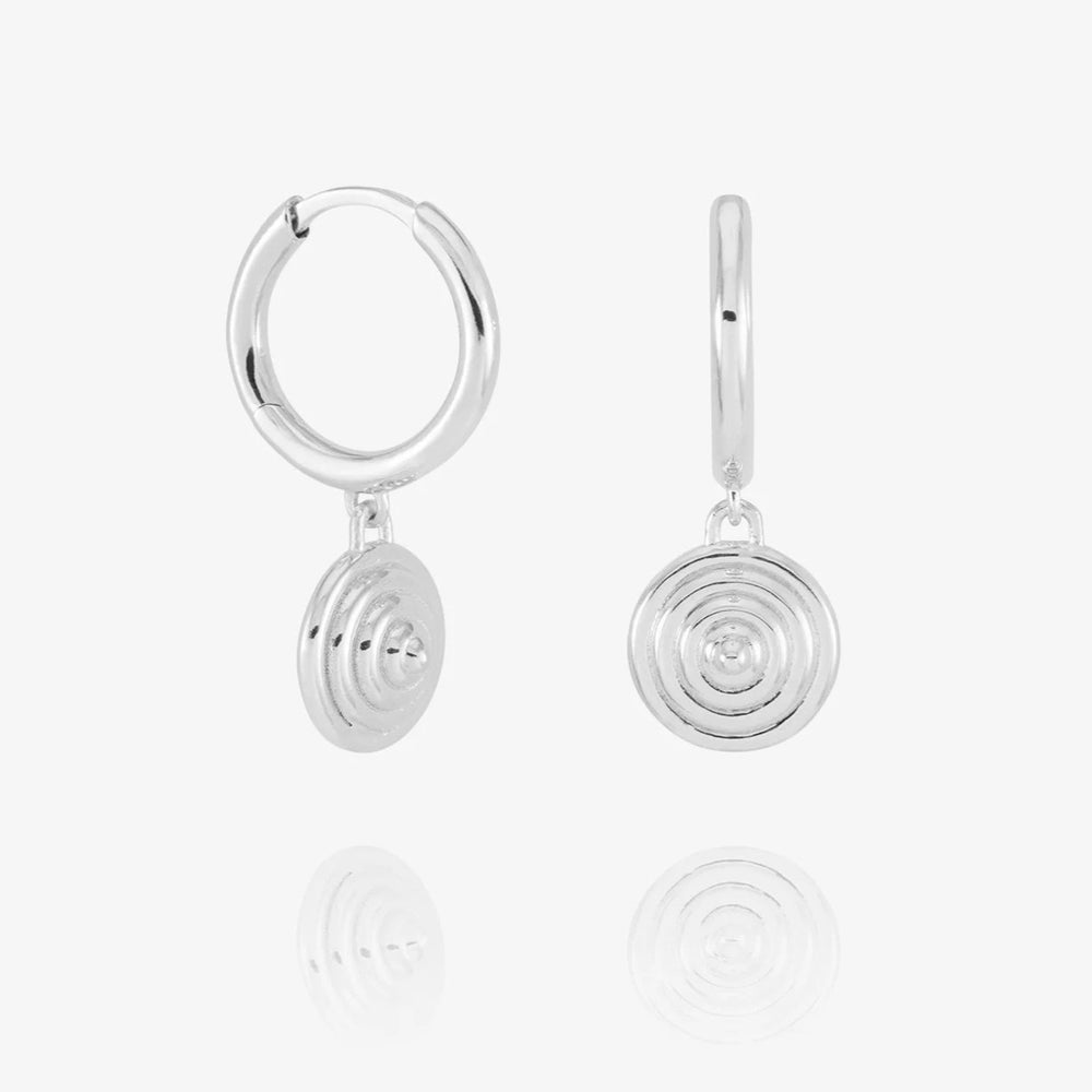 Rachel Jackson Evolve Cone Huggie Hoop Earrings Silver