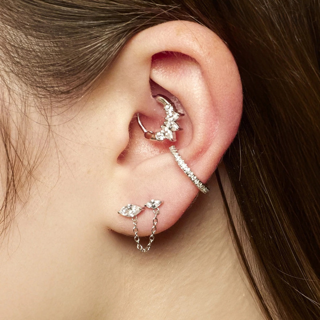 Scream Pretty Princess Daith Hoop Single Earring - Gold