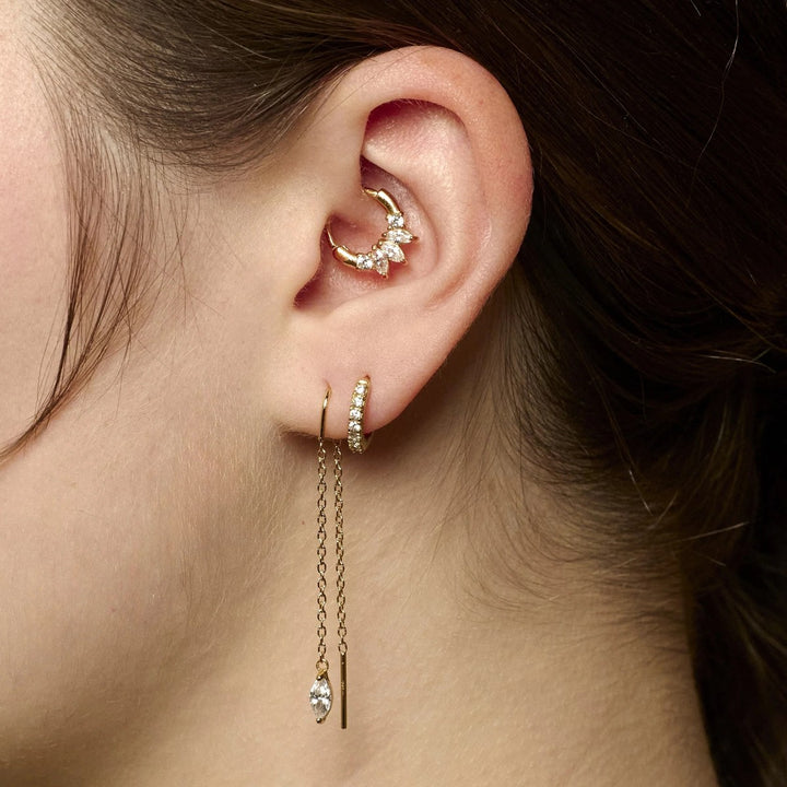 Scream Pretty Princess Daith Hoop Single Earring - Gold