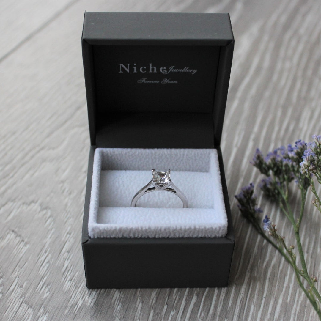 Princess Cut Diamond Solitaire Engagement Ring