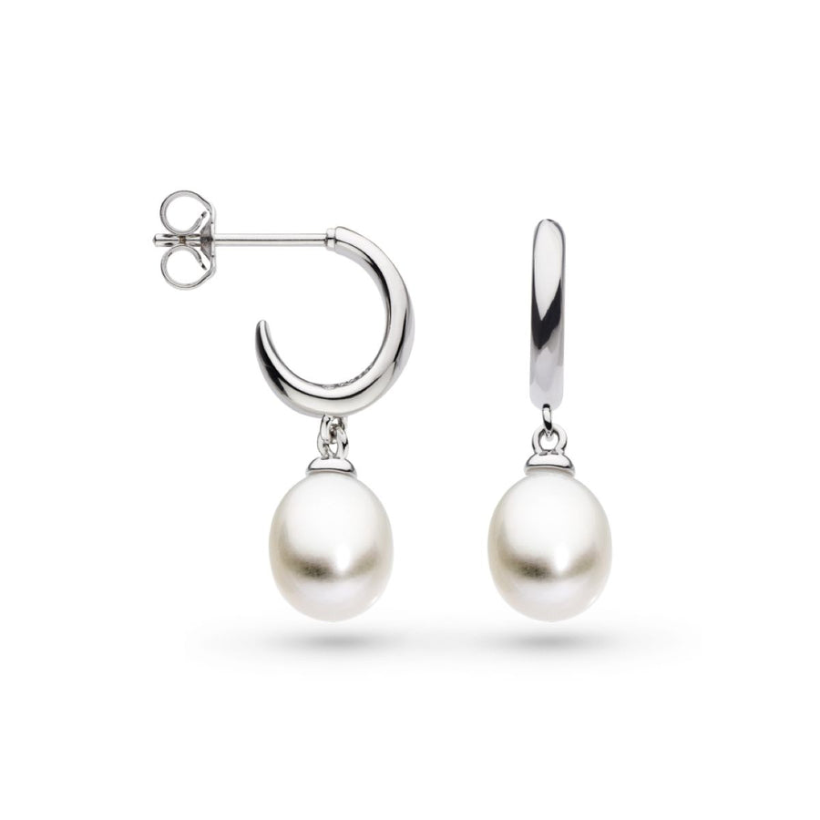 Kit Heath Pebble Pearl Droplet Hoop Earrings - 50183FP