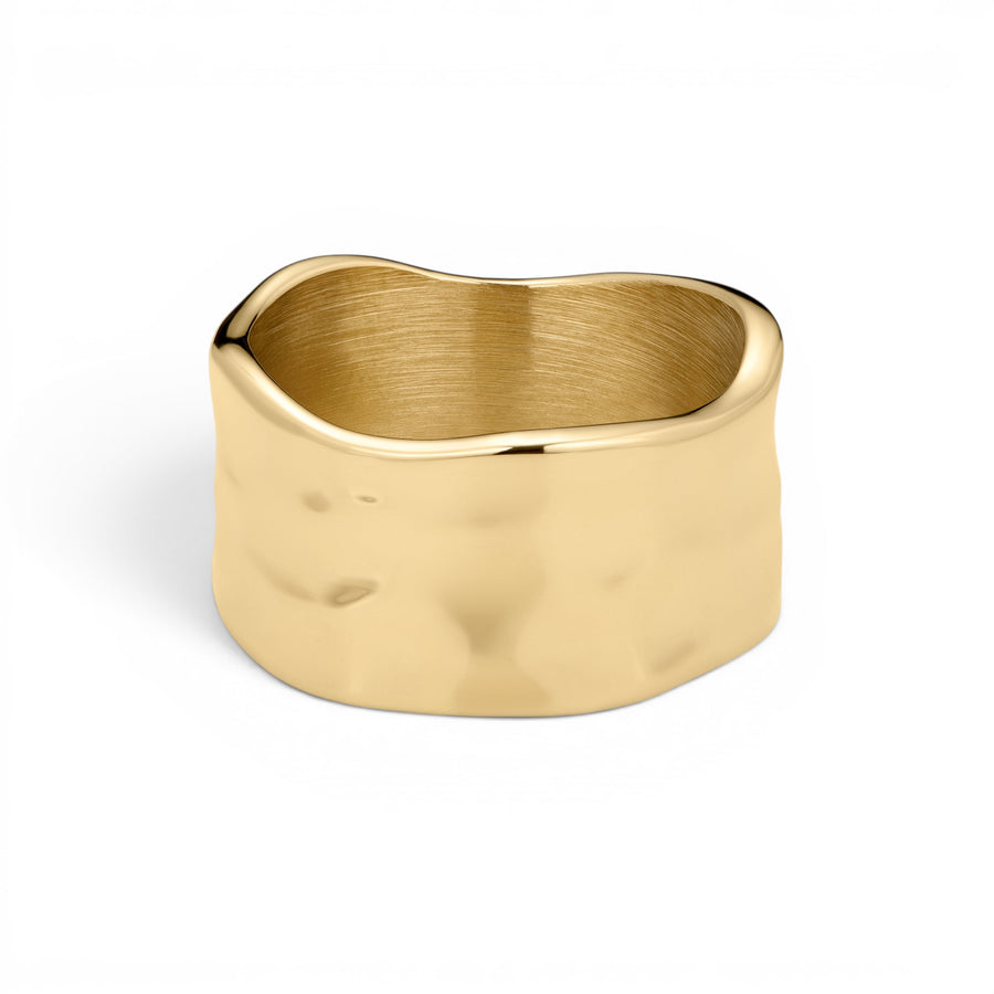 D.Louise Textured Gold Band Ring