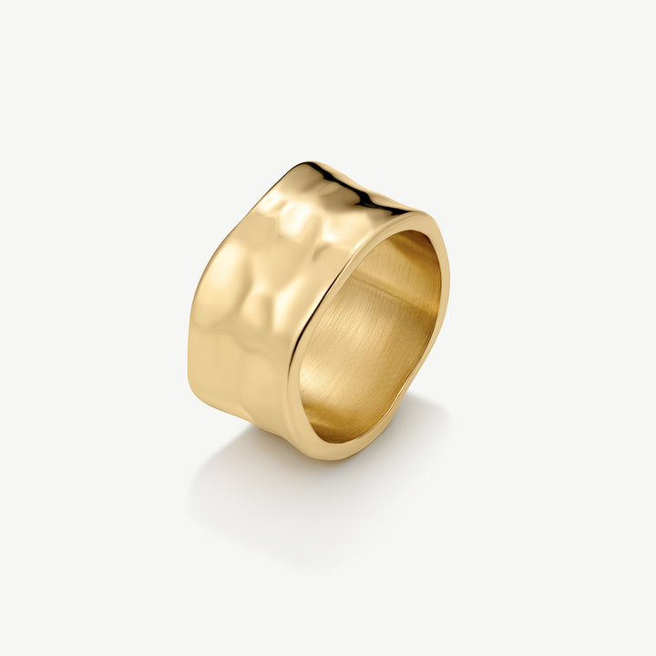 D.Louise Textured Gold Band Ring detail view