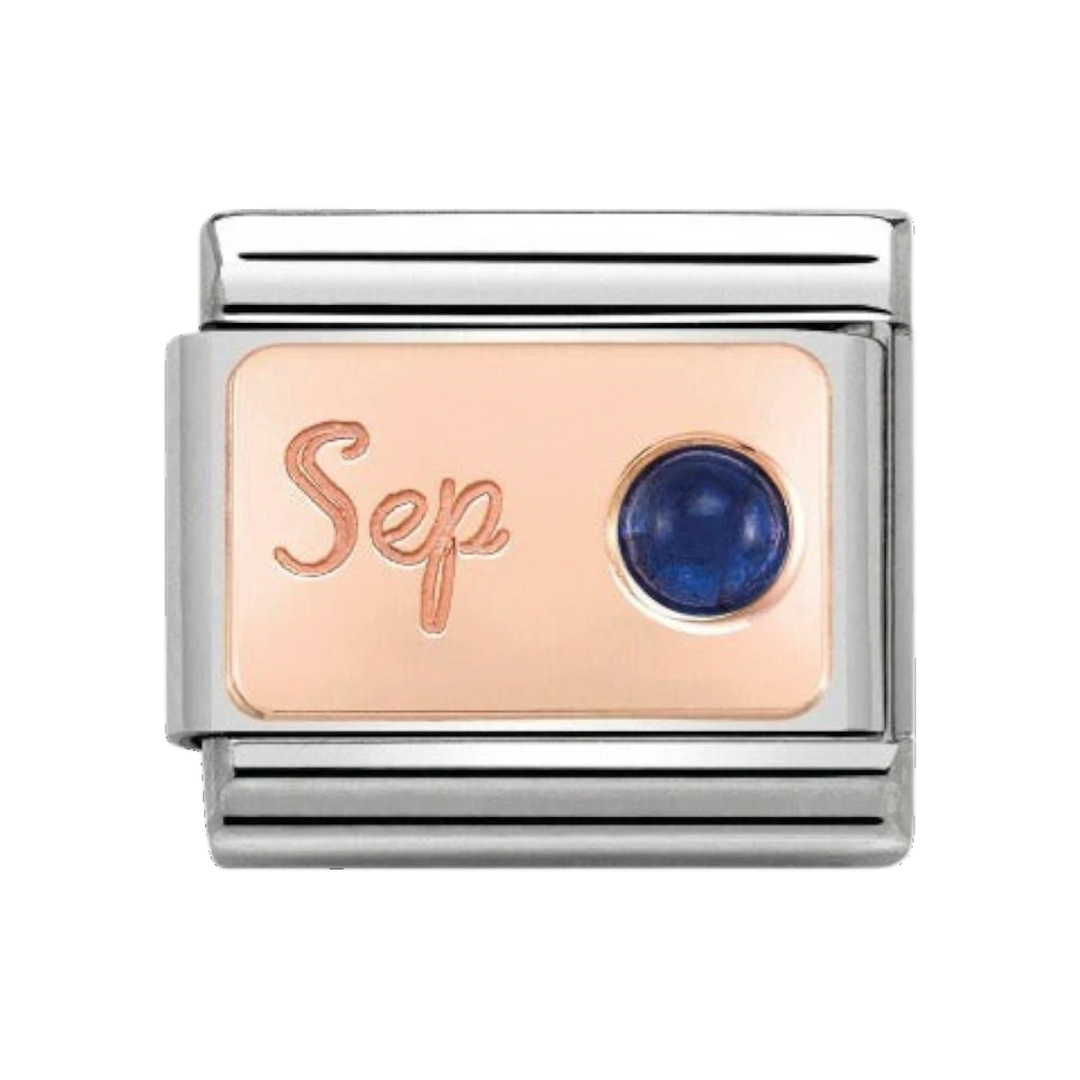 Nomination Rose Gold Classic September Birthstone Charm - 430508/09