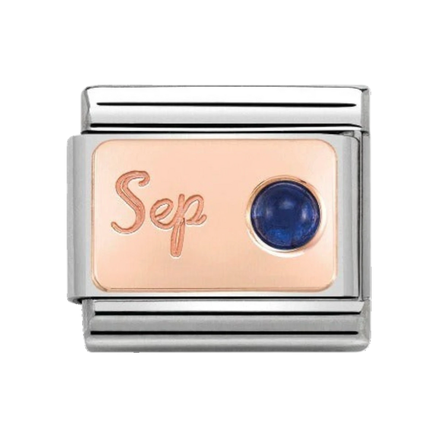 Nomination Rose Gold Classic September Birthstone Charm - 430508/09
