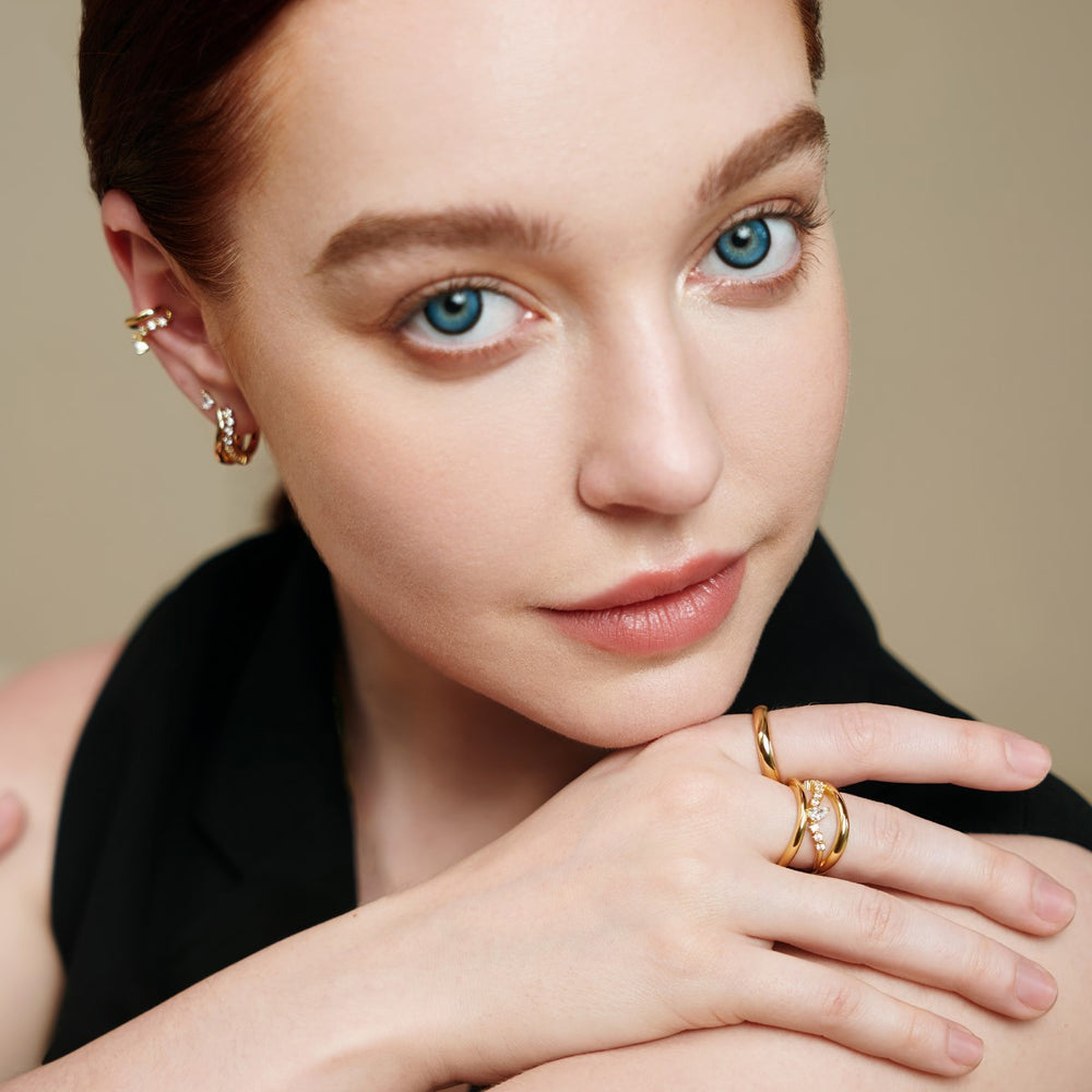 Ania Haie Gold Curve Dome Band - R056-01G