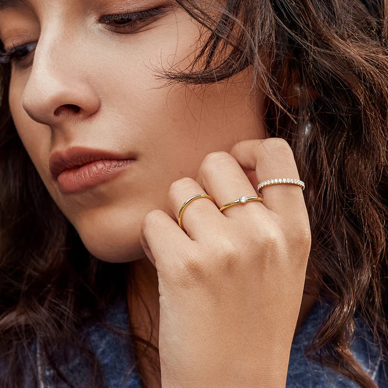 Ania Haie Gold Plain Ring - R058-01G