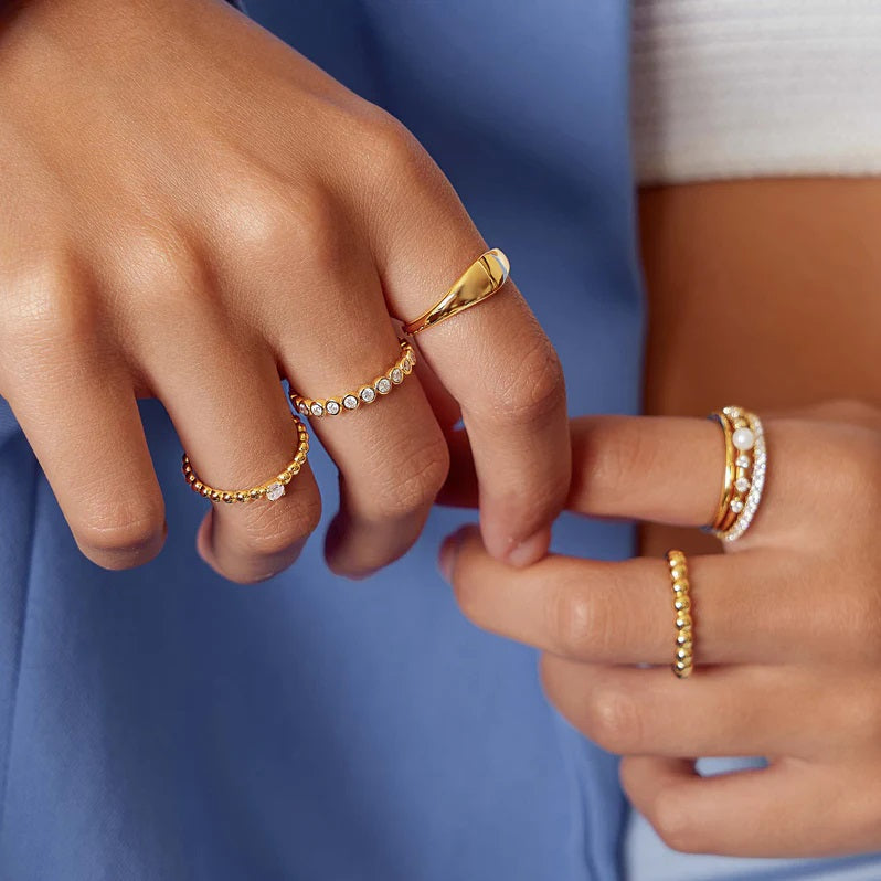 Ania Haie Gold Bezel Set Ring - R058-03G