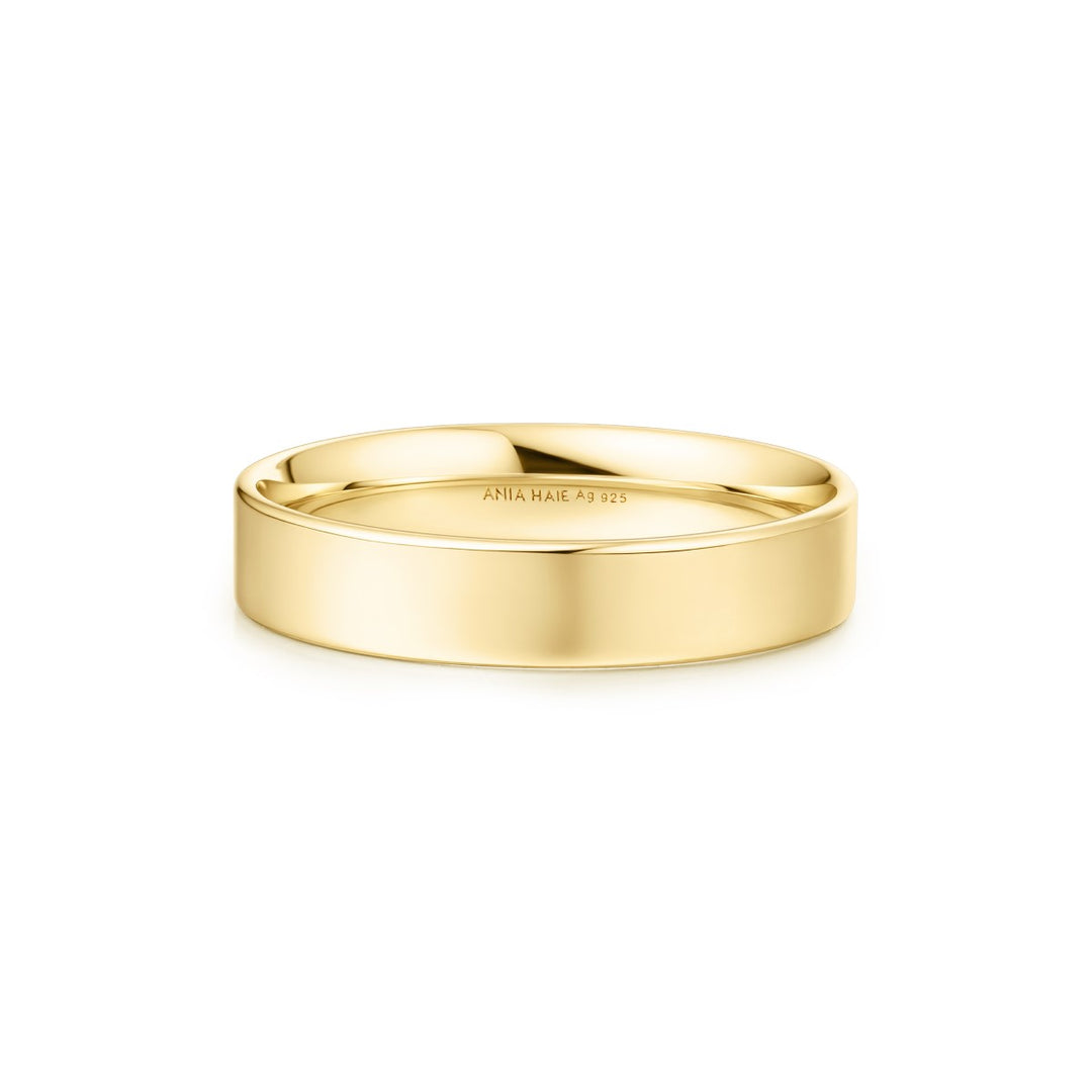 Ania Haie Gold 4mm Smooth Band - R064-03G