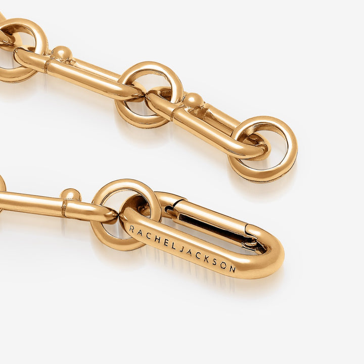 Rachel Jackson Medium Stellar Hardware Chain Bracelet Gold BPB04GP