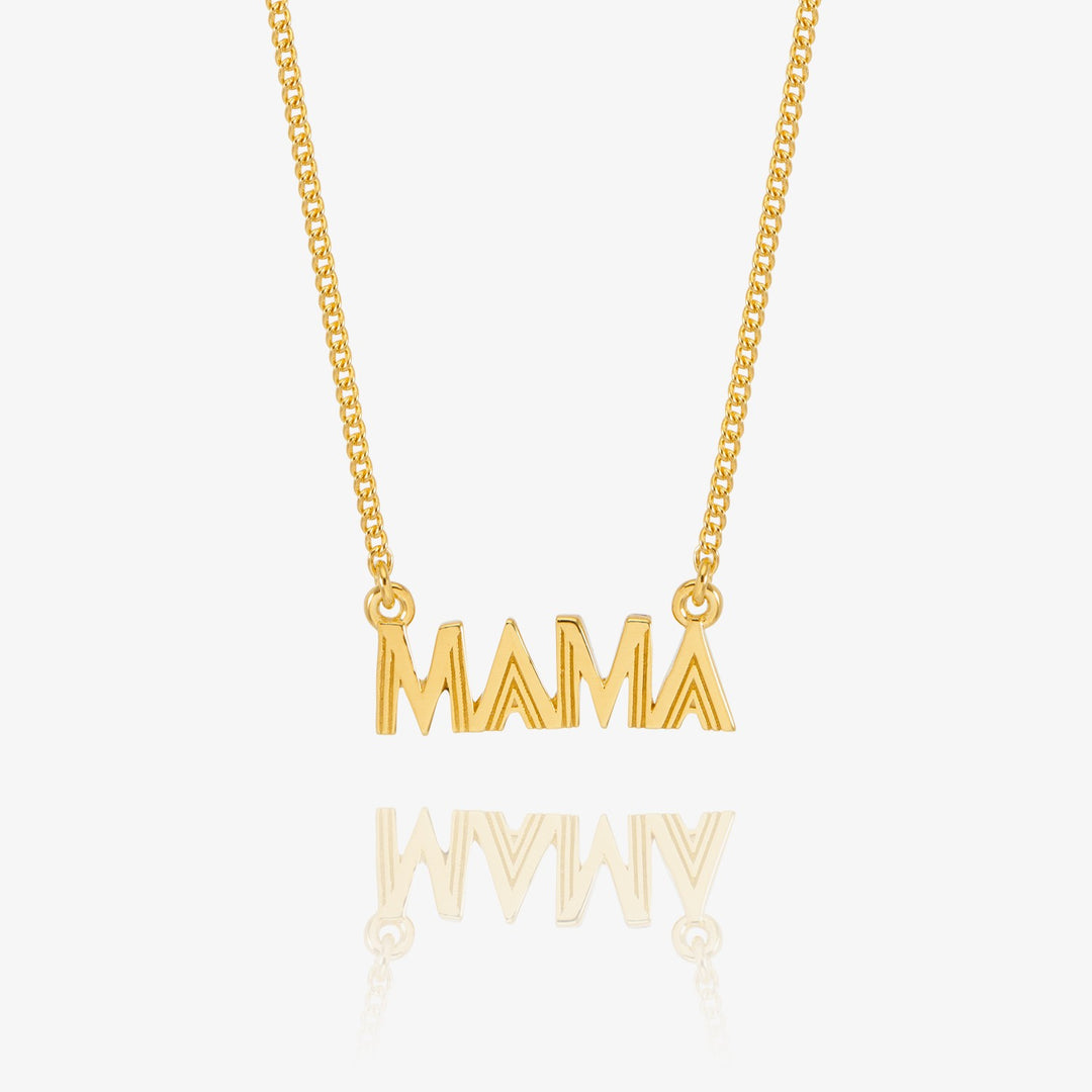 Rachel Jackson Mini Art Deco Mama Necklace Gold