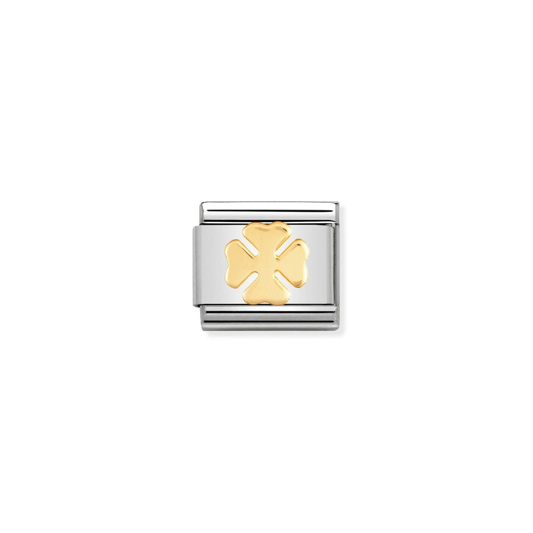 Nomination Classic Four Leaf Clover Charm - 18k Gold - 030115/06