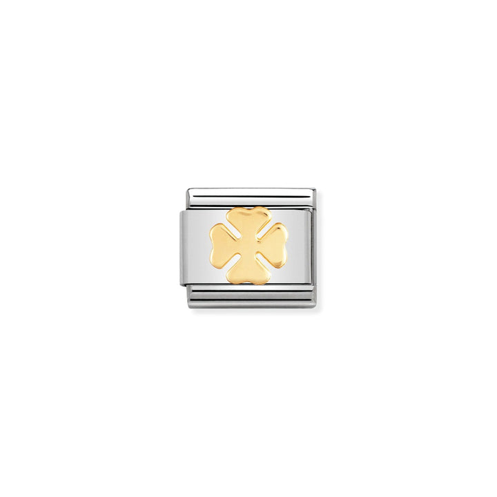 Nomination Classic Four Leaf Clover Charm - 18k Gold - 030115/06