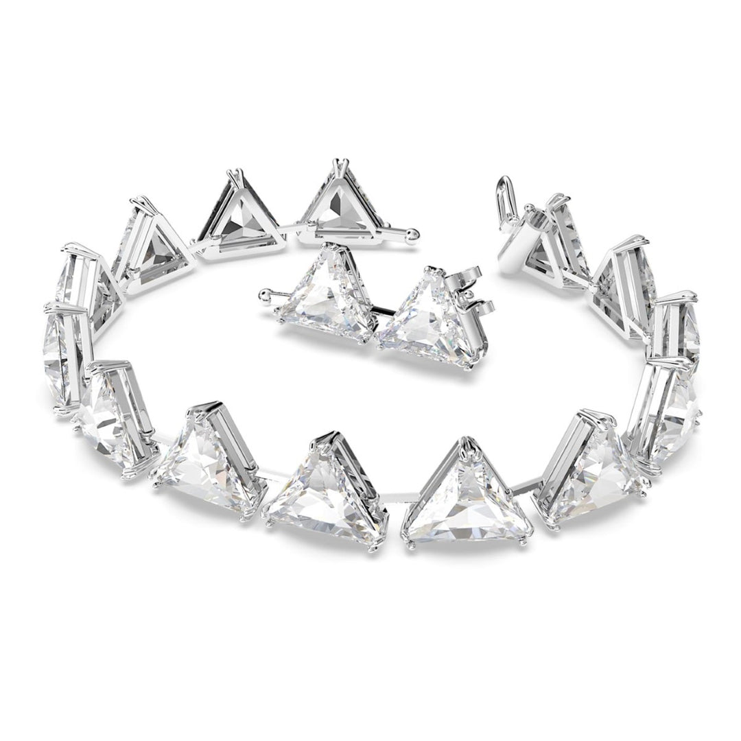 Swarovski Millenia Bracelet Triangle - White with Rhodium Plating 5600864