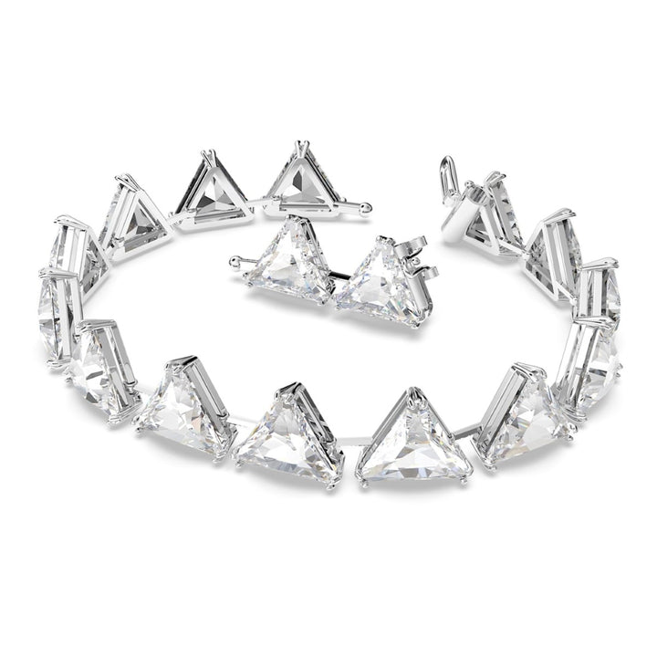 Swarovski Millenia Bracelet Triangle - White with Rhodium Plating 5600864