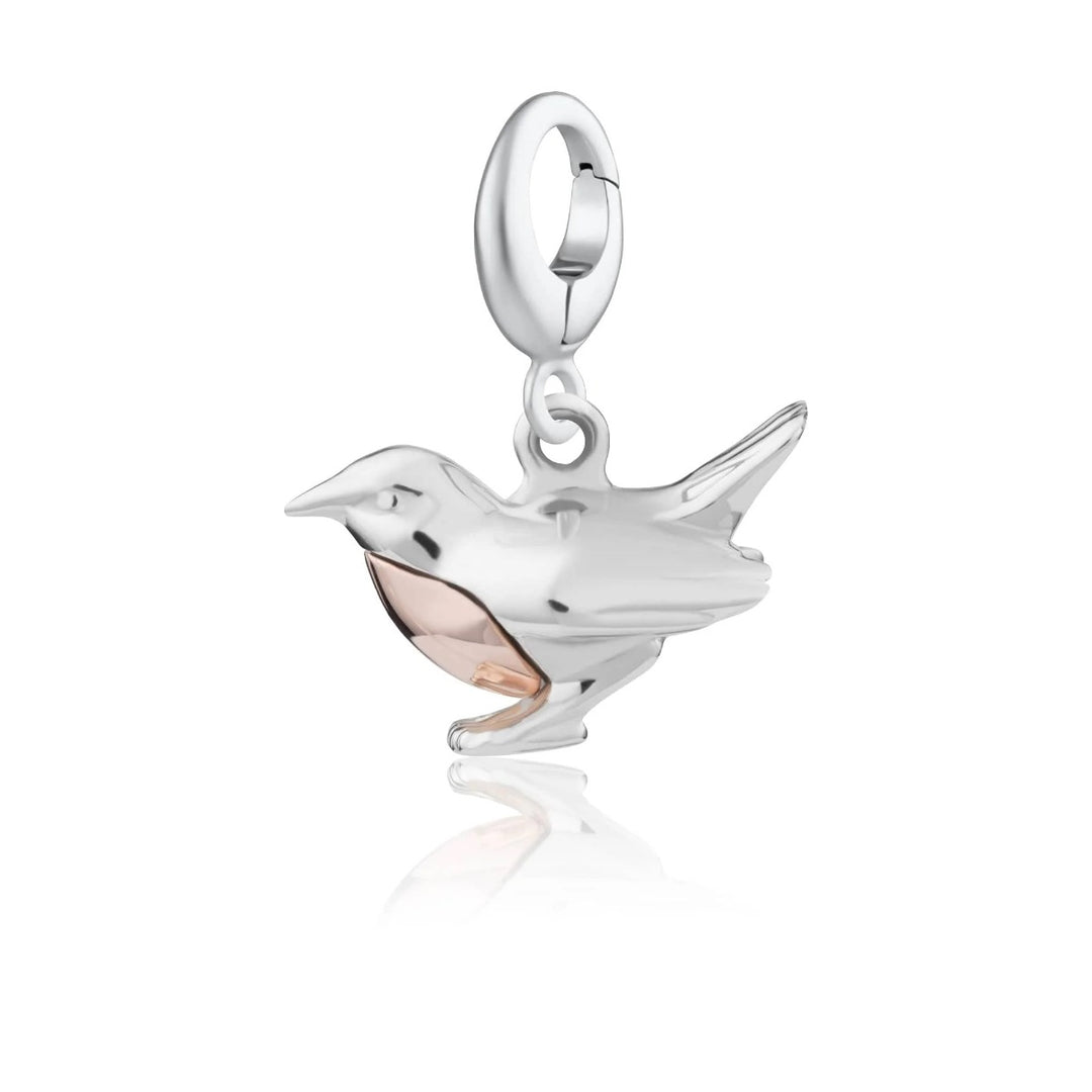 Lily Charmed Robin Bird Charm Silver - item number CSROB