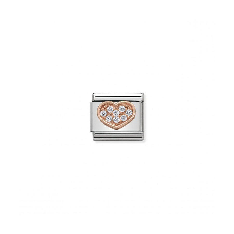 Nomination Composable Classic Rose Gold heart with stones charm - 430302_13
