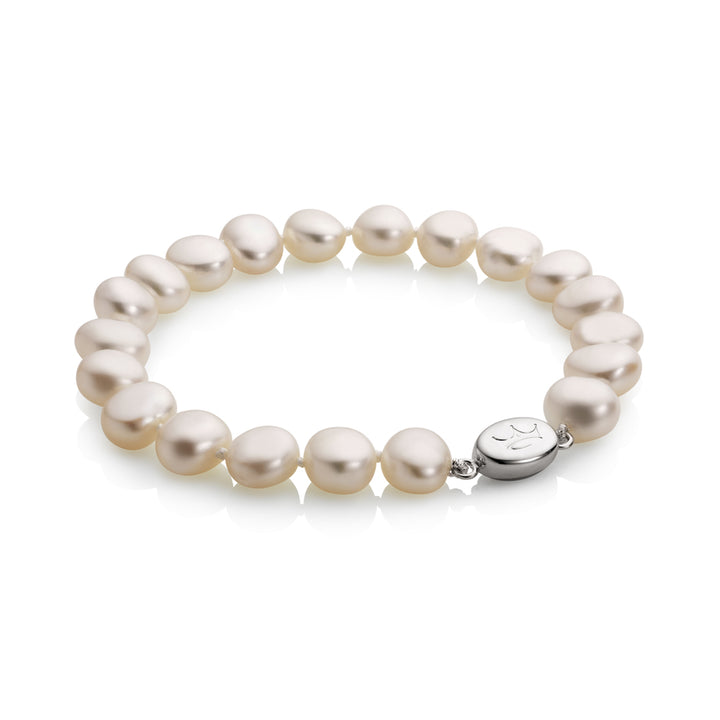 Jersey Pearl 8.0-8.5mm Baroque Freshwater Pearl Bracelet 1510263