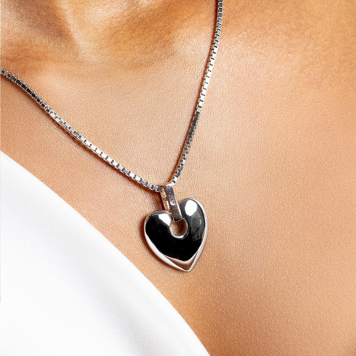 Clogau Cariad Silver and Diamond Big Heart Pendant SCA010