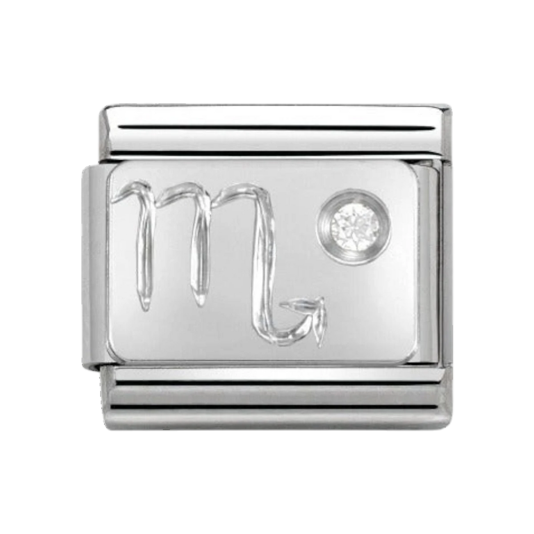 Nomination Silver and Zirconia Classic Scorpio Charm - 330302/08