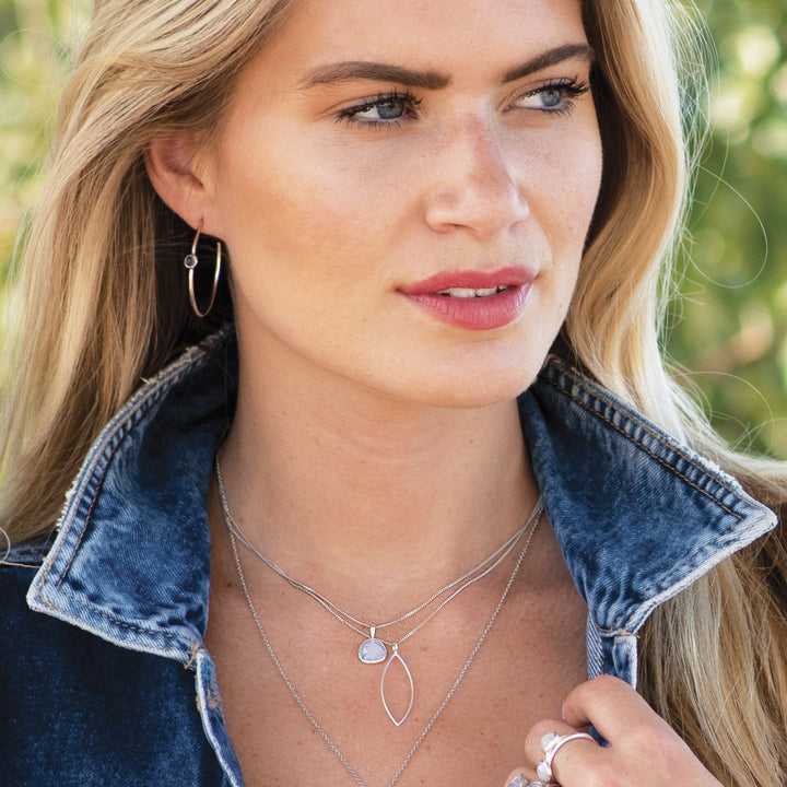 Sarah Alexander Seascape Iolite Mid Hoop Earrings