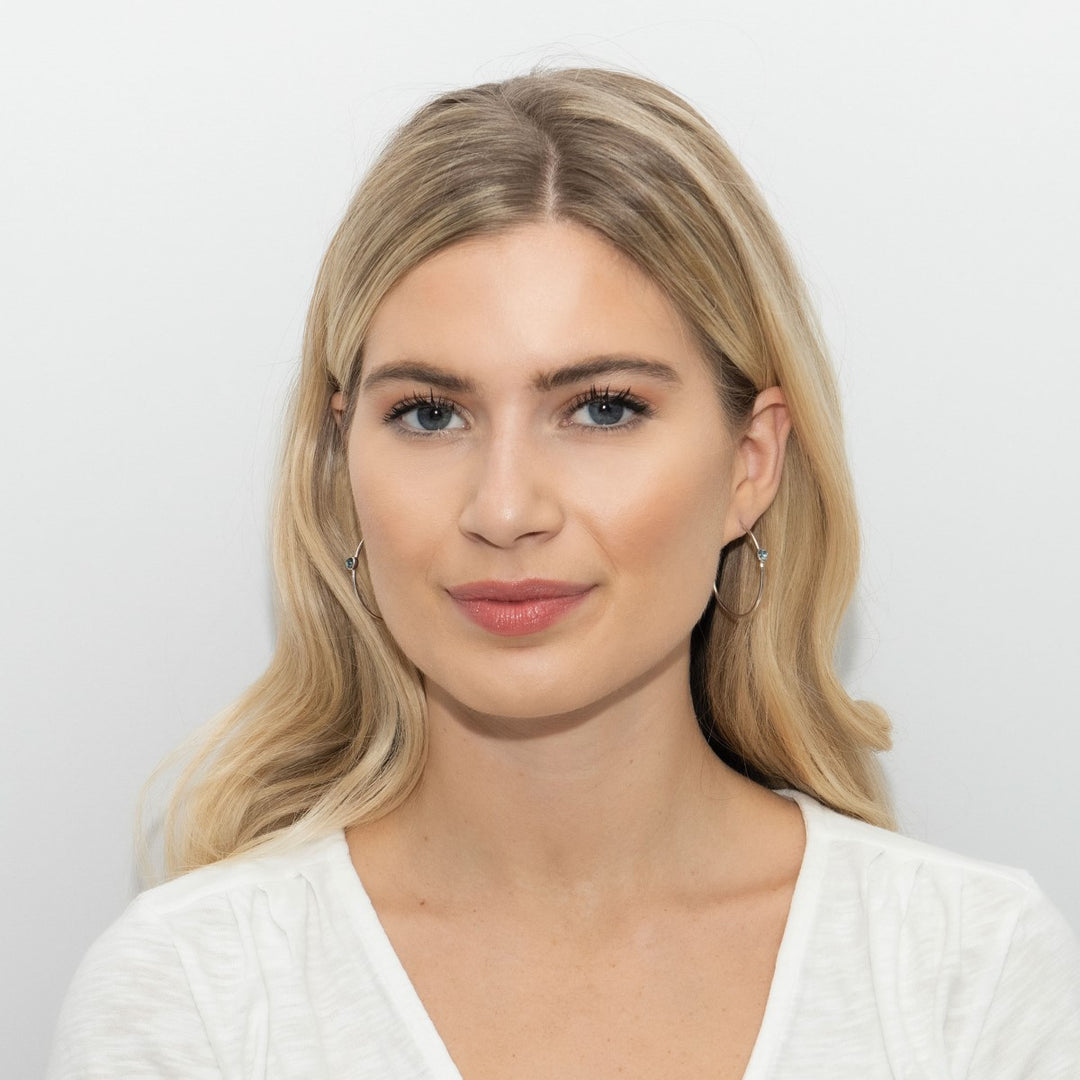 Sarah Alexander Seascape Iolite Mid Hoop Earrings