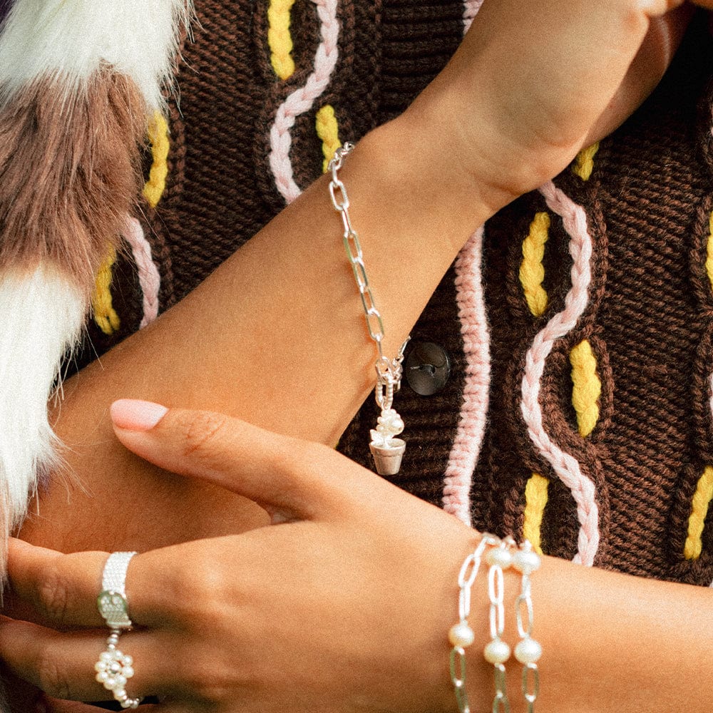 Daisy Shrimps Chunky Chain Bracelet - Silver