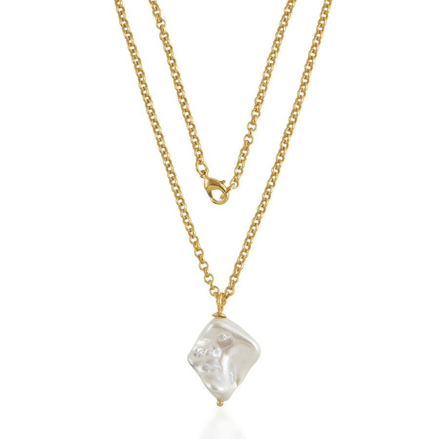 Shyla London Claye Baroque Pearl Gold Necklace