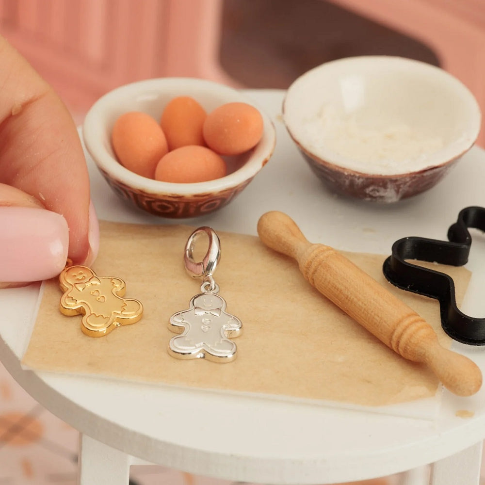 Lily Charmed Ginger Bread Man Charm Gold - item number CGGB