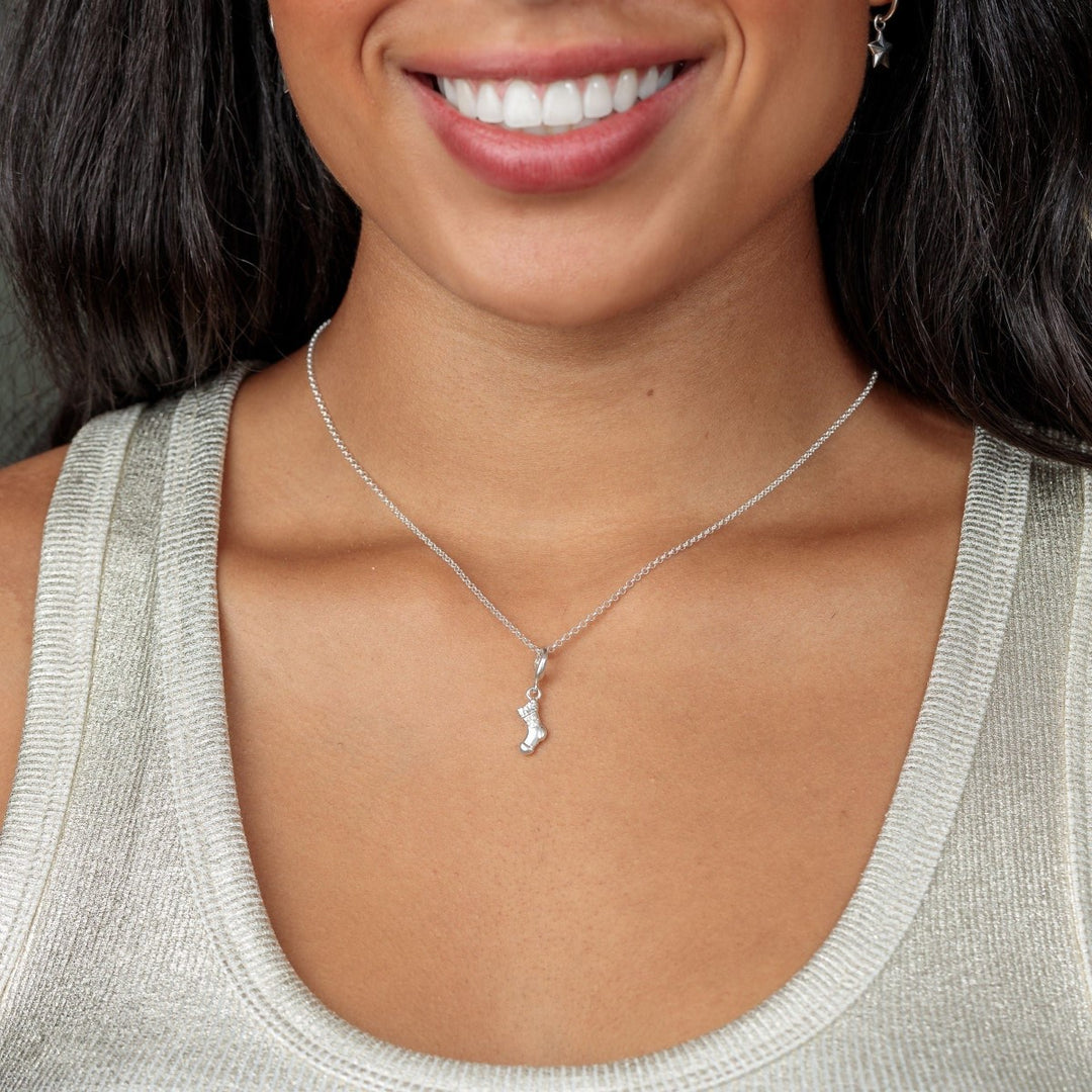 Lily Charmed Christmas Stocking Charm Silver - item number CSSTK