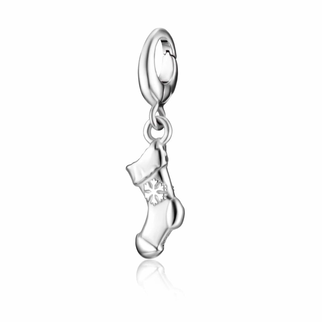 Lily Charmed Christmas Stocking Charm Silver - item number CSSTK