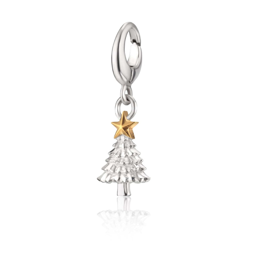 Lily Charmed Christmas Tree Charm Silver - item number CSXM