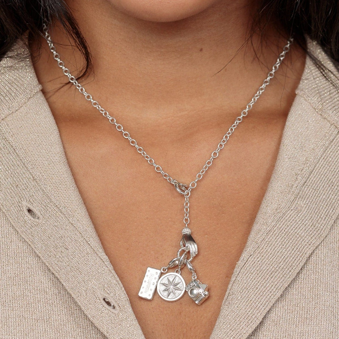 Lily Charmed In Safe Hands Charm Collector Necklace Silver - item number CHCSSFHD
