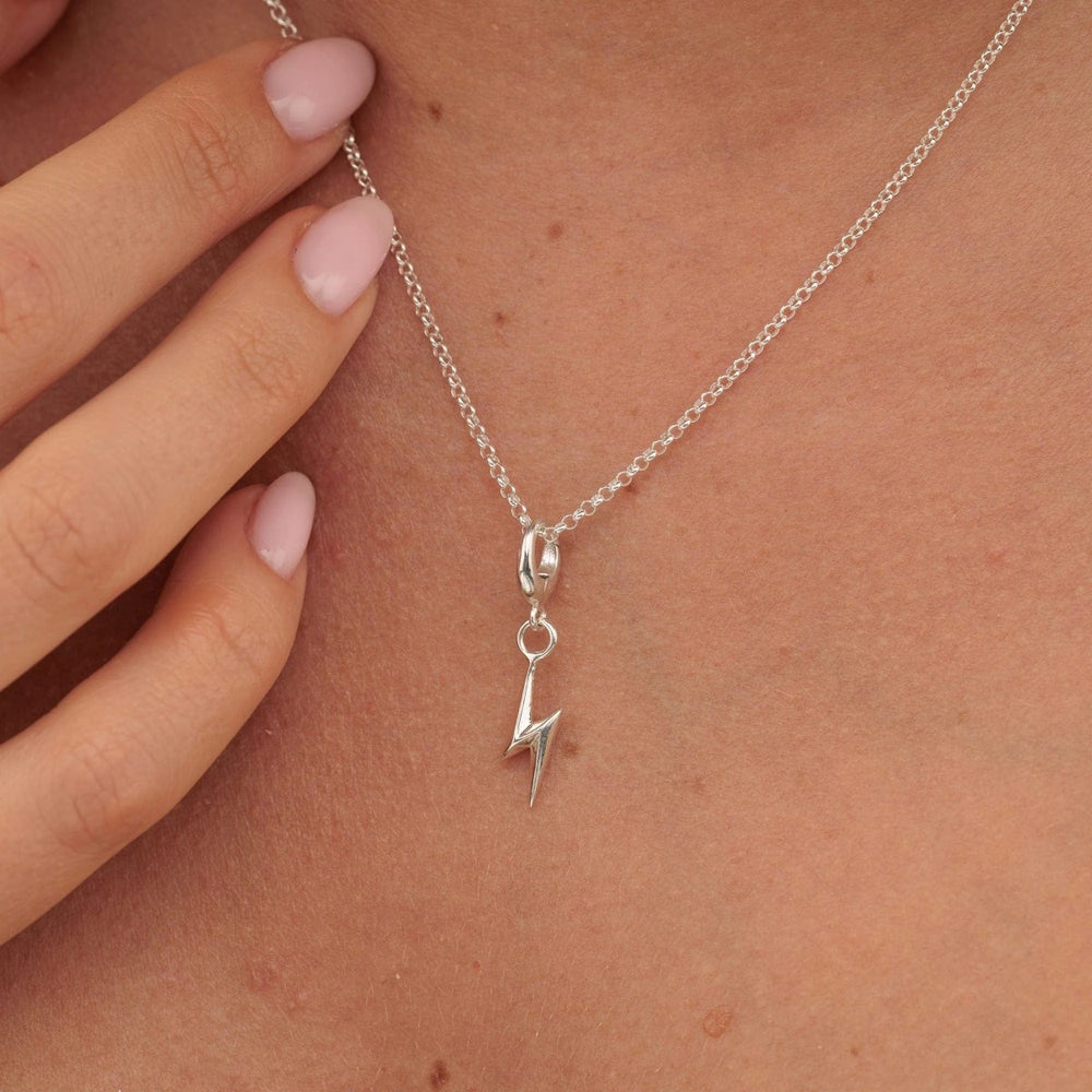 Lily Charmed Lightning Bolt Charm Silver - item number CSBOLT