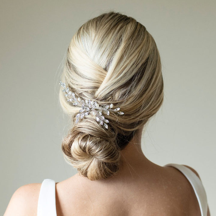 Ivory & Co Pearl Glimmer Silver Spray Clip - PearlGlimmer