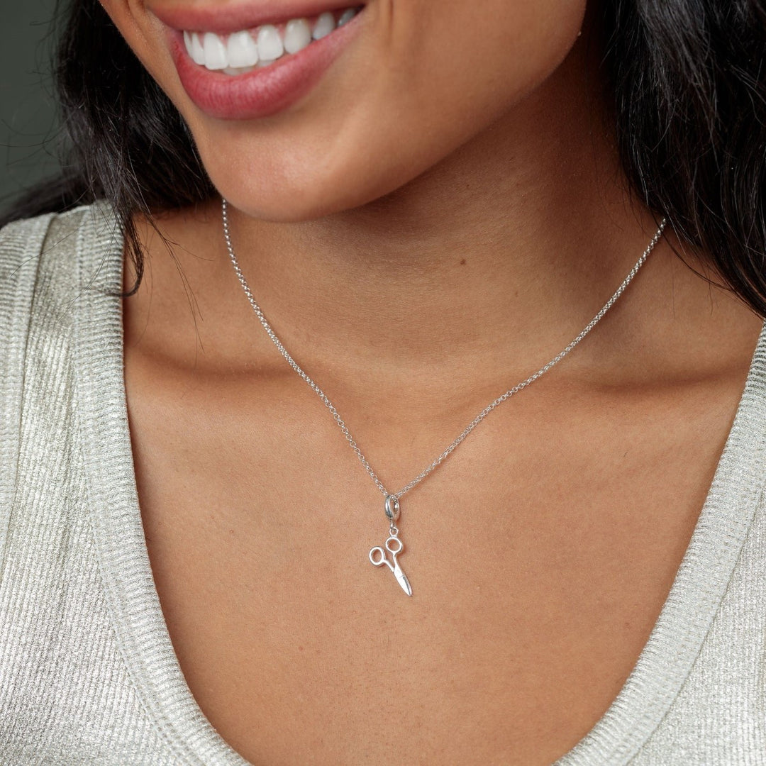 Lily Charmed Scissors Charm Silver