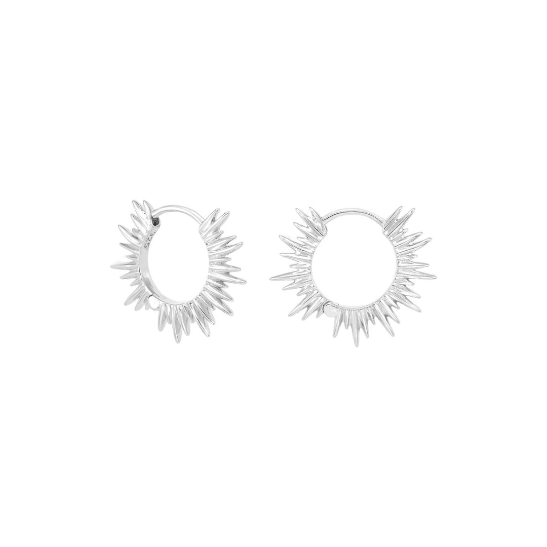 Rachel Jackson Electric Goddess Mini Huggie Hoop Earrings Silver EGE8S