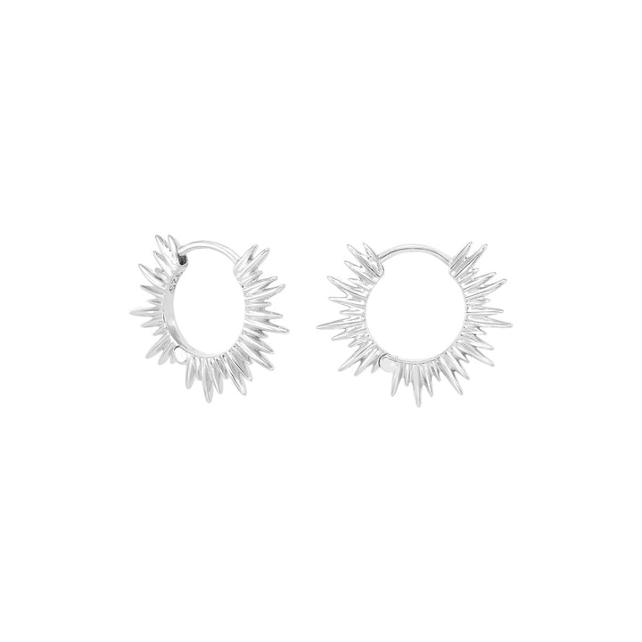 Rachel Jackson Electric Goddess Mini Huggie Hoop Earrings Silver EGE8S