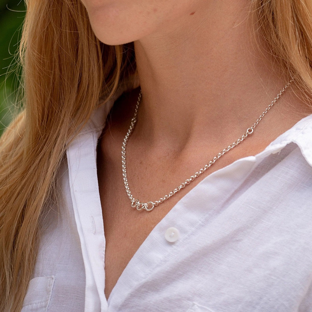 Lily Charmed Trinity Charm Collector Necklace Silver - item number CHCSTRIN