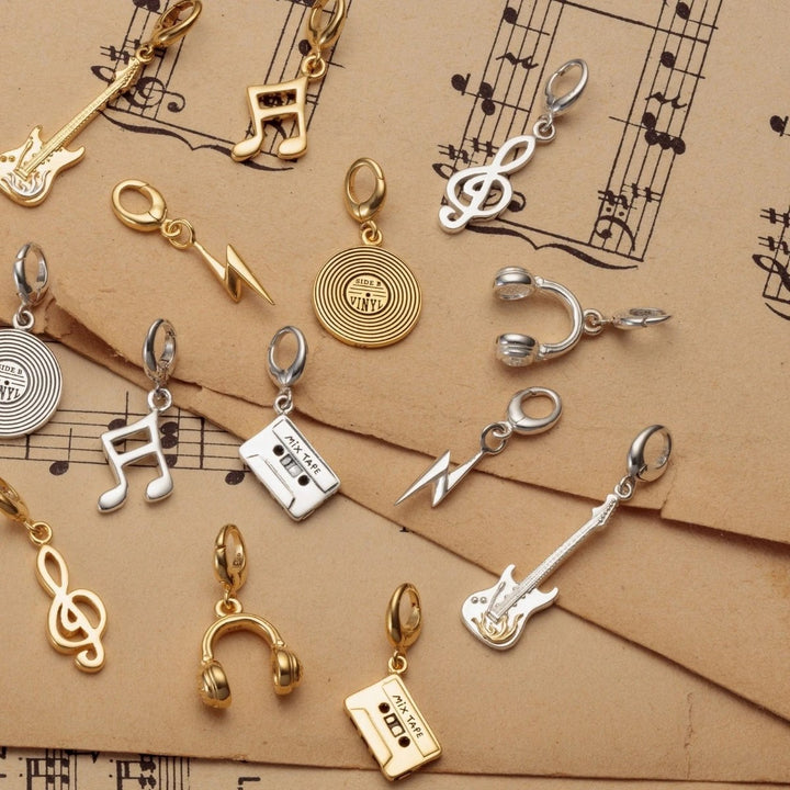 Lily Charmed Cassette Tape Charm Silver - item number CSTAPE