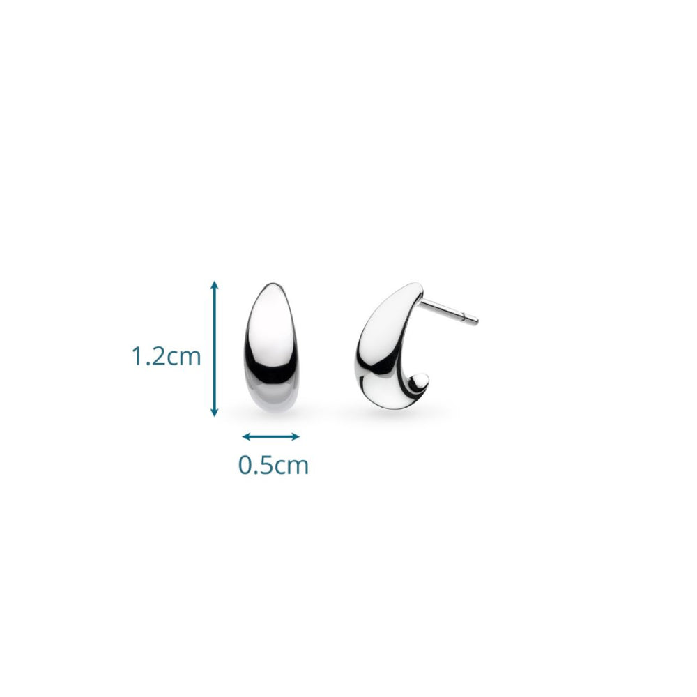 Kit Heath Coast Pebble Smooth Stud Hoop Earrings - 40152RP