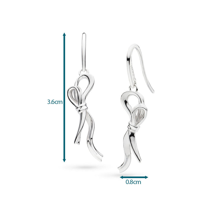 Kit Heath Serenity Ribbon Bow Loop Drop Earrings - 61189RP
