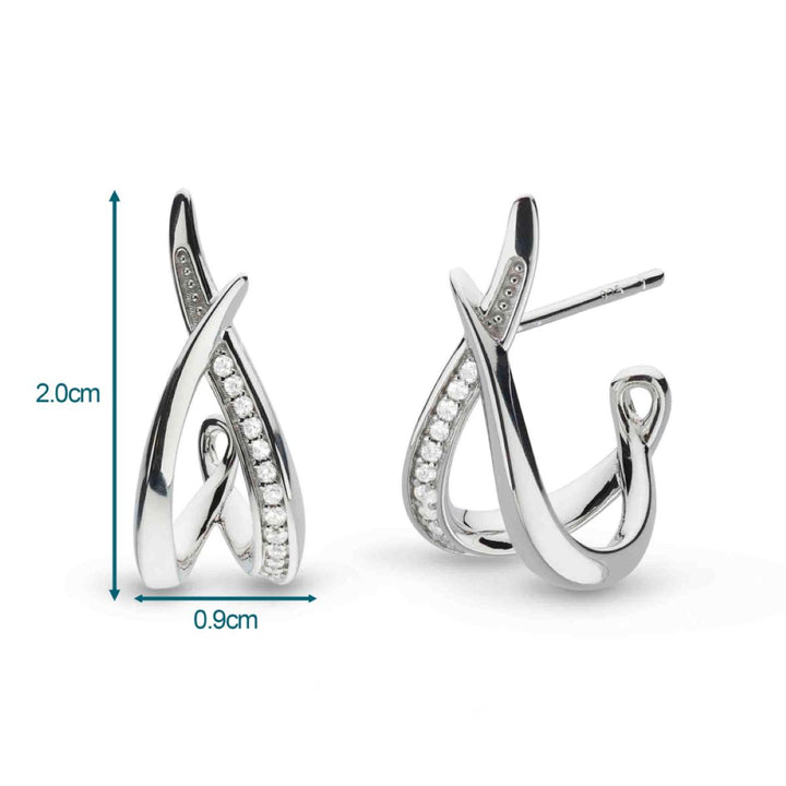 Kit Heath Entwine Twine Twist PavÃ© CZ Hoop Earrings - 30227CZ