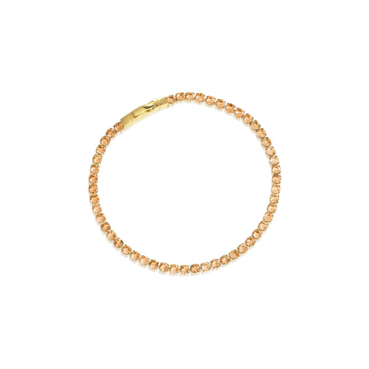 Sif Jakobs Ellera Grande Bracelet 18k Gold Plated with Champagne Zirconia - SJ-B2870-CHCZ-YG-17